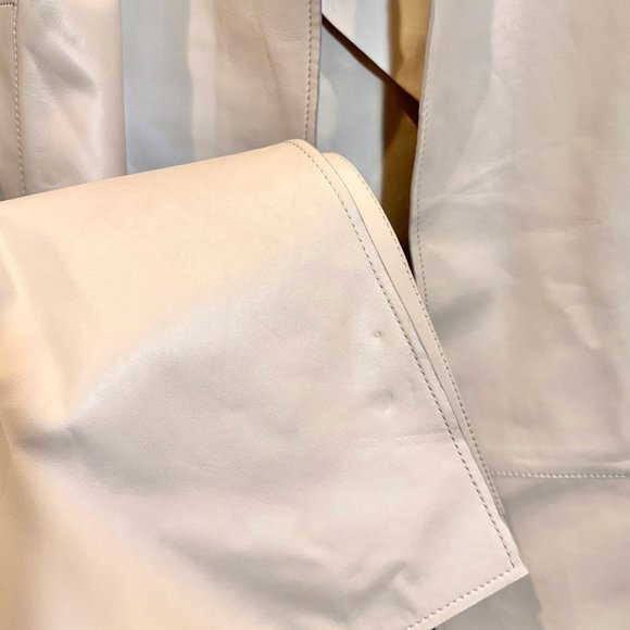 NWT Massimo Dutti Nappa Leather Trench Coat - Picture 6 of 11